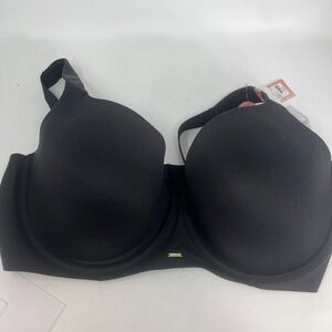 NWT Cacique Lane Bryant Womans Balconette Bra Black Lightly Lined UNDERWIRE 44F